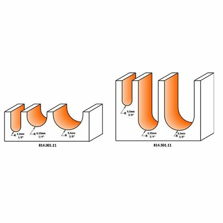 CMT ORANGE TOOLS ROUND NOSE SET 814.001.11